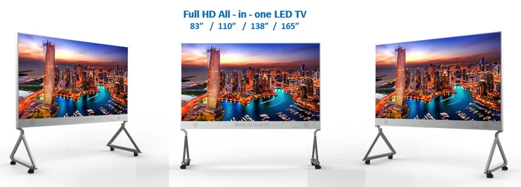 165 Inches P1.9mm Narrow Pixel Pitch SMD LED Screen All-in-One Commercial LED TV for Conference Room