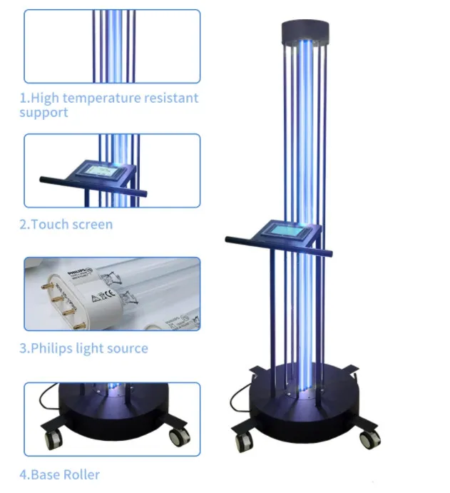 253.7nm UV Disinfection Lamp with LCD Display Control and Infrared Sensor