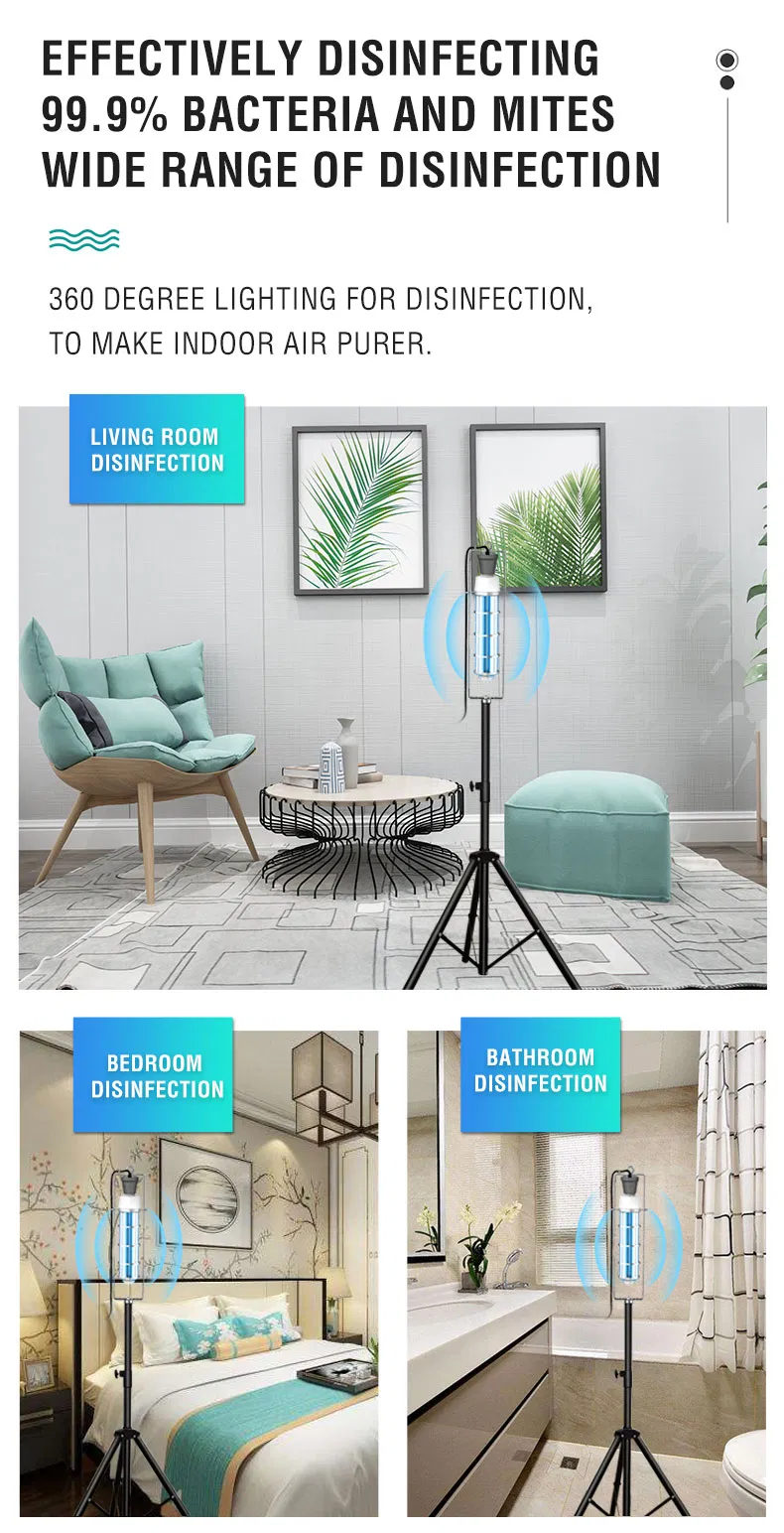 254nm Ultraviolet Germicidal UVC Light with PIR and Microwave Sensor