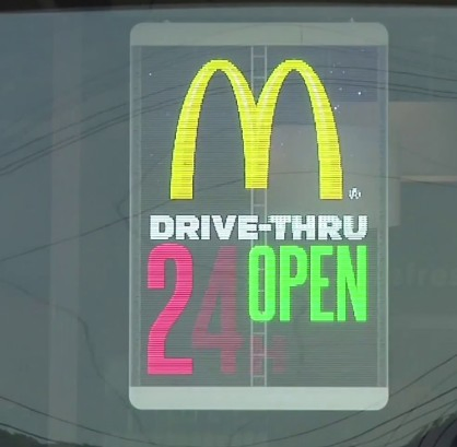 2mx1m Indoor LED Display Face to Street LED Poster Transparent Sign