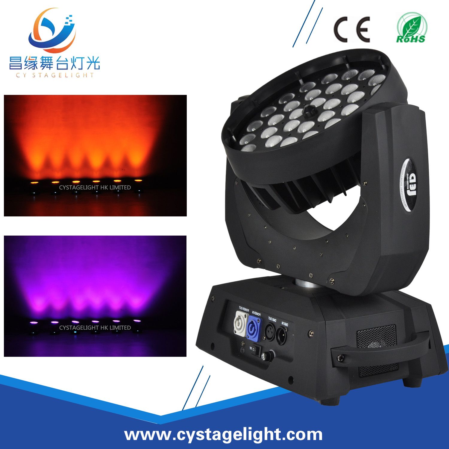 36*15W Zoom Stage LED Beam Wash Light Moving Head