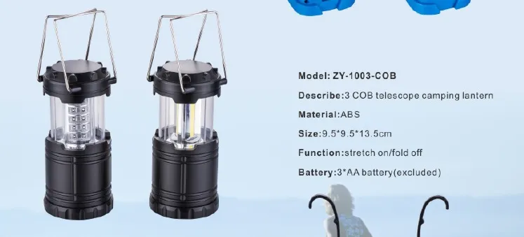 3COB Telescope Camping Lantern Zy-1003-COB