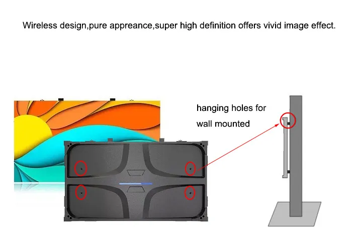 4K Resolution 1920~3840Hz Refresh Fixed Advertising Indoor LED Tvs Display
