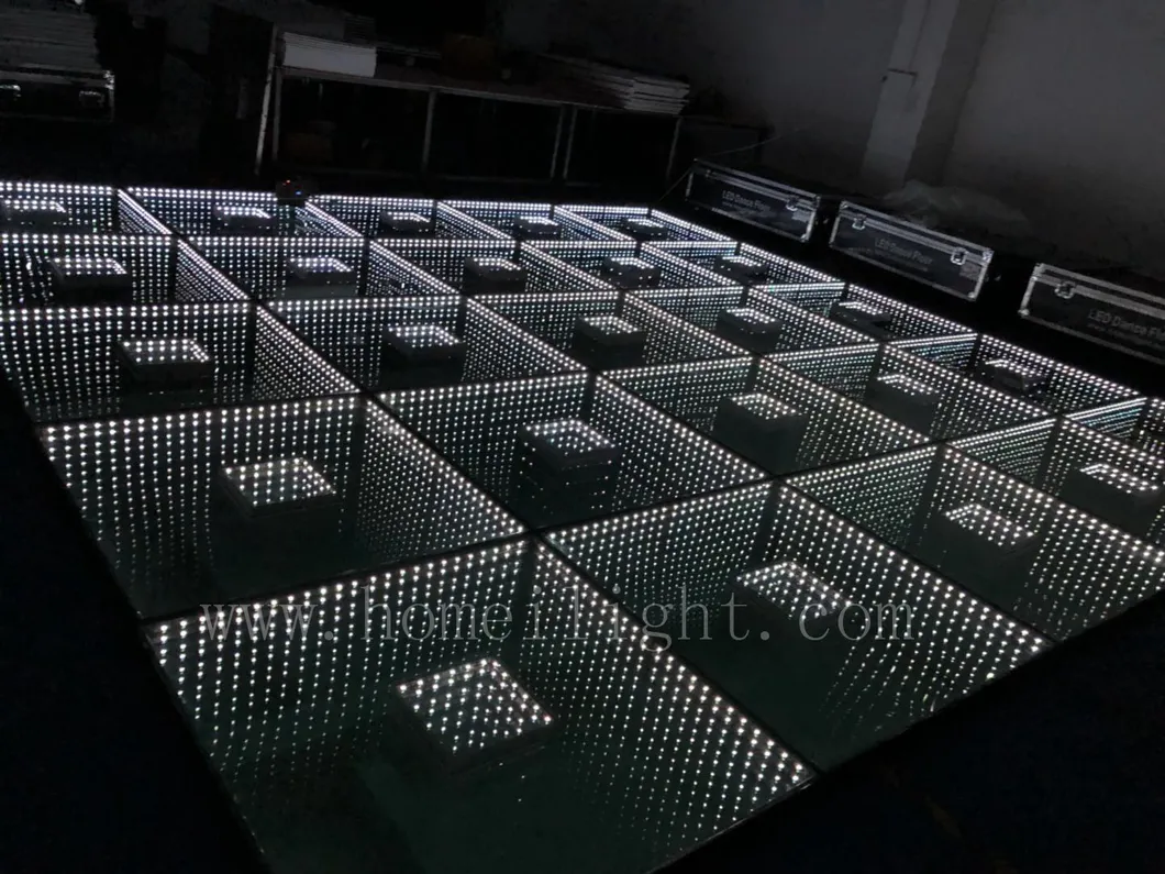 50*50cm RGB 3D Mirror Double Tunnel Dance Floor