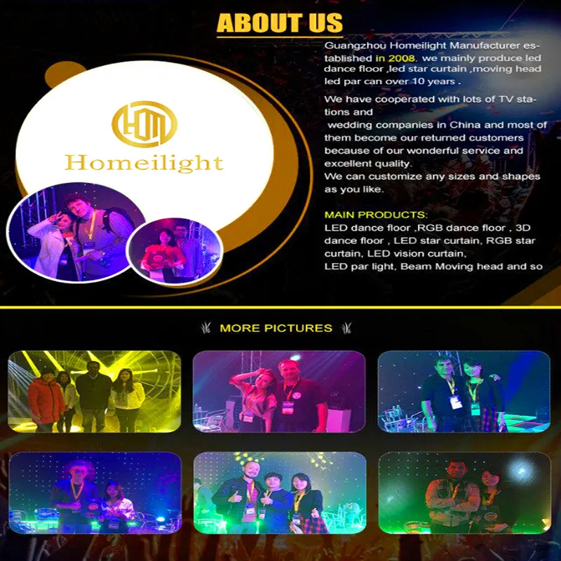 50*50cm RGB 3D Mirror Double Tunnel Dance Floor