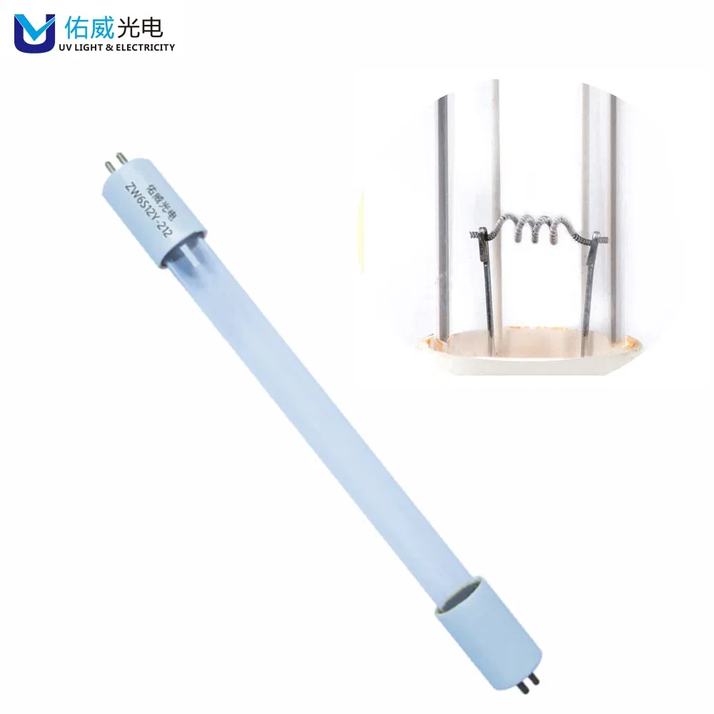 6W T4 Tube Double Side Straight Disinfection Germicidal UVC Lamp