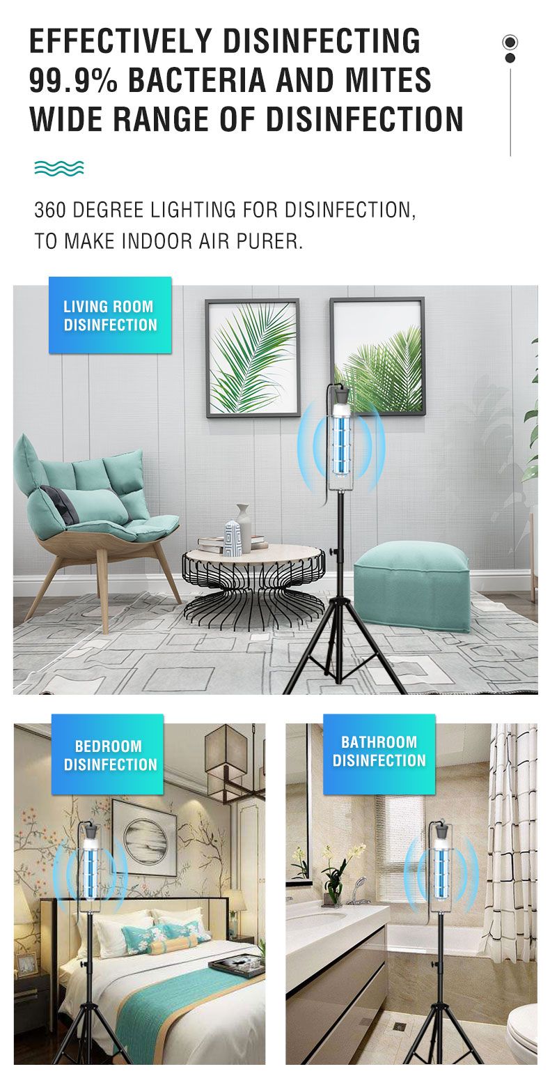 80W UVC Portable Light for Air and Surface Disinfection