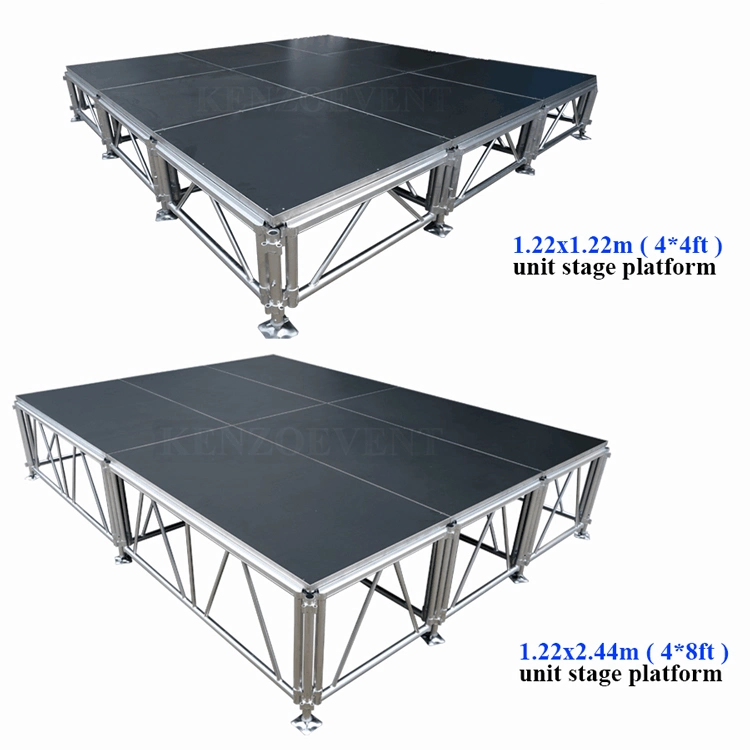 Adjustable Moving Stage Aluminum Portable Stage for Performance