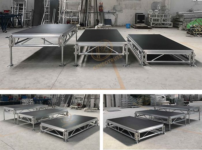 Adjustable Moving Stage Aluminum Portable Stage for Performance