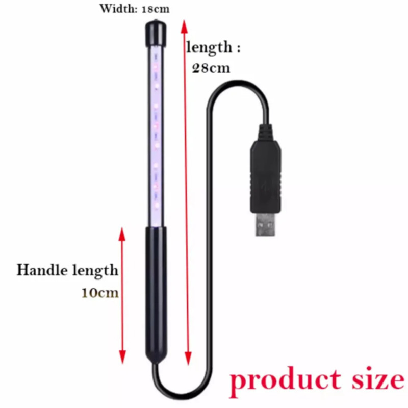Bacteria Killing UV Disinfection Light Fashion Handheld Germicidal UV LED Lamp Wand