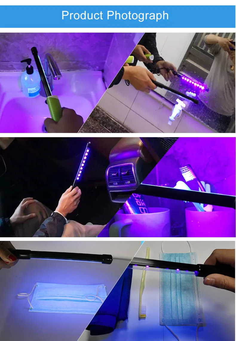 Ce Germ-Killer Harmless Portable Sterilizer Lamp Ppocket UV Sterilizer Wand