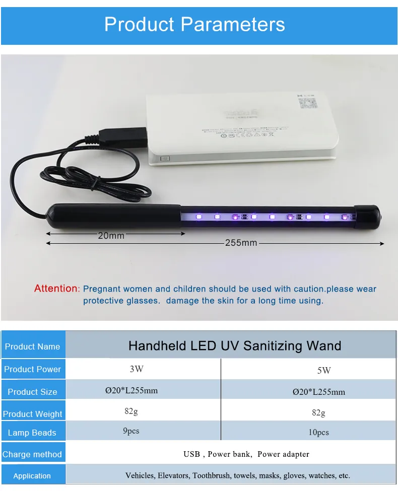 Ce Germ-Killer Harmless Portable Sterilizer Lamp Ppocket UV Sterilizer Wand