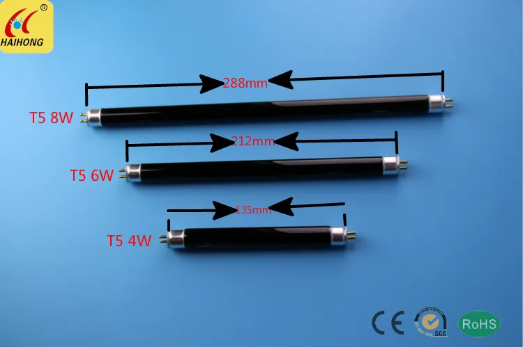 CE RoHS T5 4W BLB 365nm Black Light Blue Lamp F4t5 UVA Fluorescent Lamp Mosquito Killing Lamp
