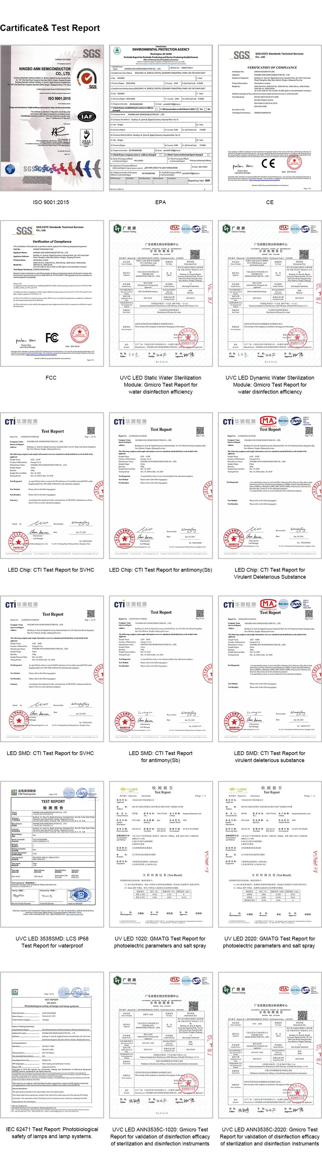 China Factory 3535 UVC LED 365nm-380nm Ultraviolet Ray 700-1200MW High Power UVA LED Lamp Bead Package