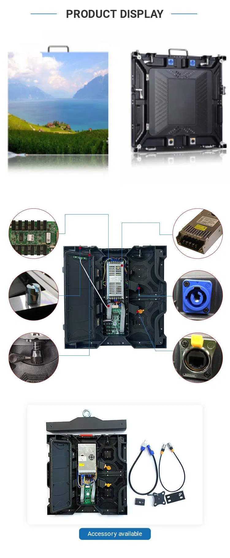 China Suppliers Indoor P2 LED Displays High Brightness HD Big LED Display Screen