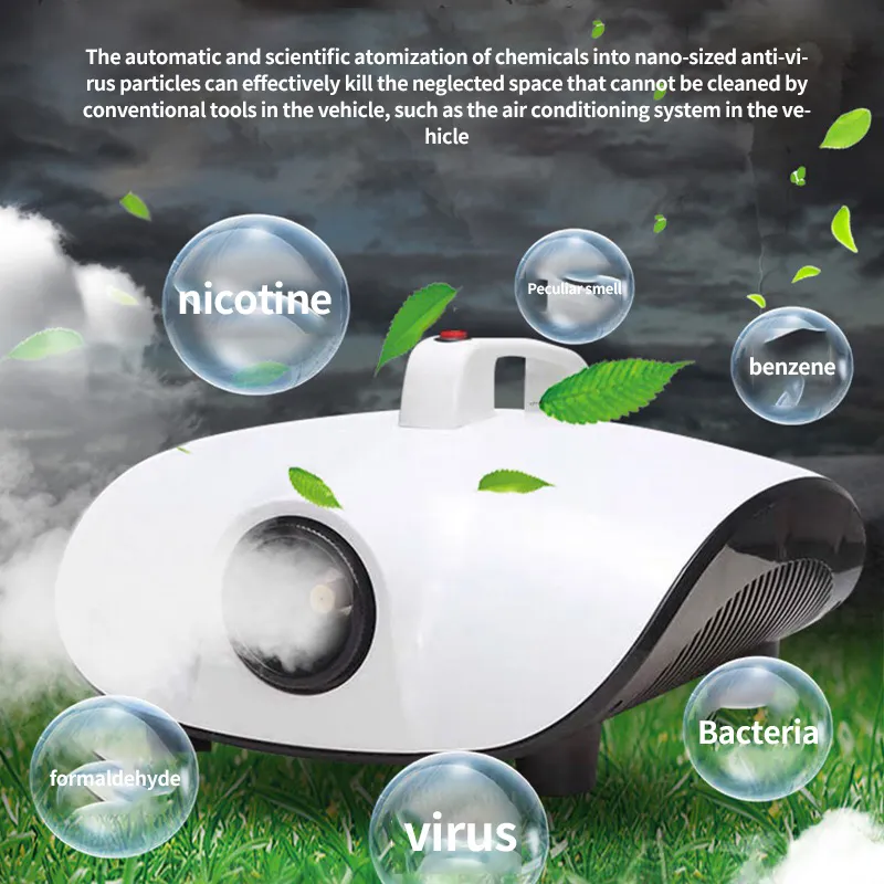 Electric Sanitizer Nano Sprayer Car Fogging Machine 1500W Smoke Fog Machine 900W Fog Smoke Machine Disinfectant Fogging Machine for Sanitizing