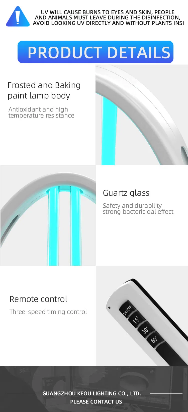 Fast Shipping 220V UV Disinfection Lamp UVC Sterilizer 256nm Germicidal Light