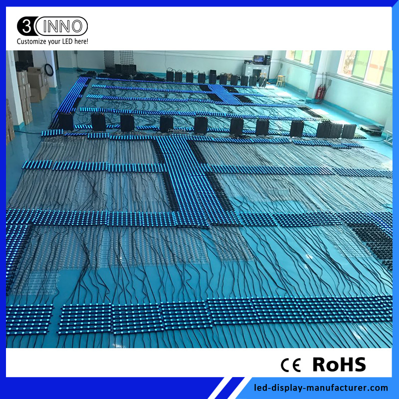 Foldable Flexible LED Video Curtain P56.25 ( 8LEDs ) Outdoor Transparent Mesh Display