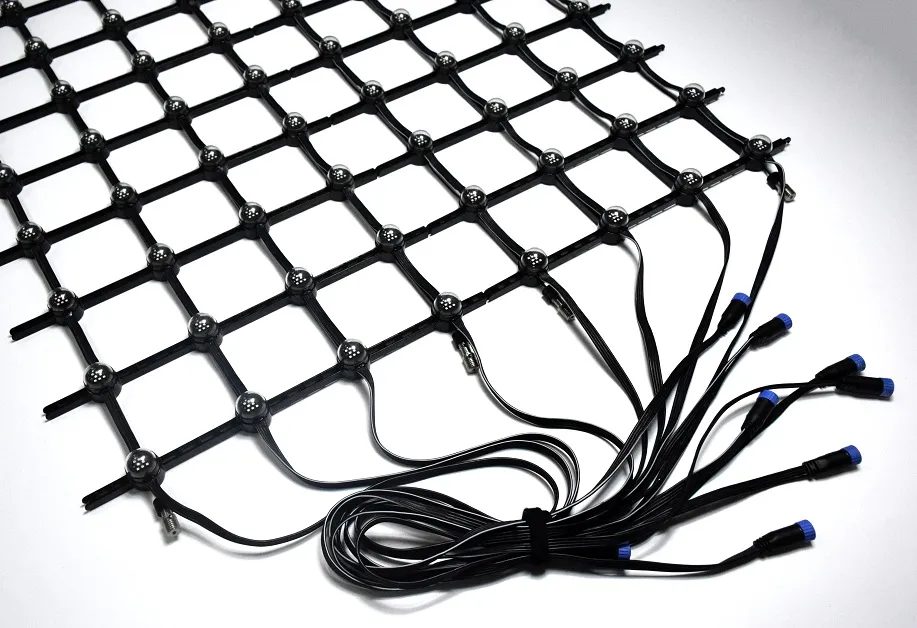 Foldable Flexible LED Video Curtain P56.25 (8LEDs) Outdoor Transparent Mesh Display