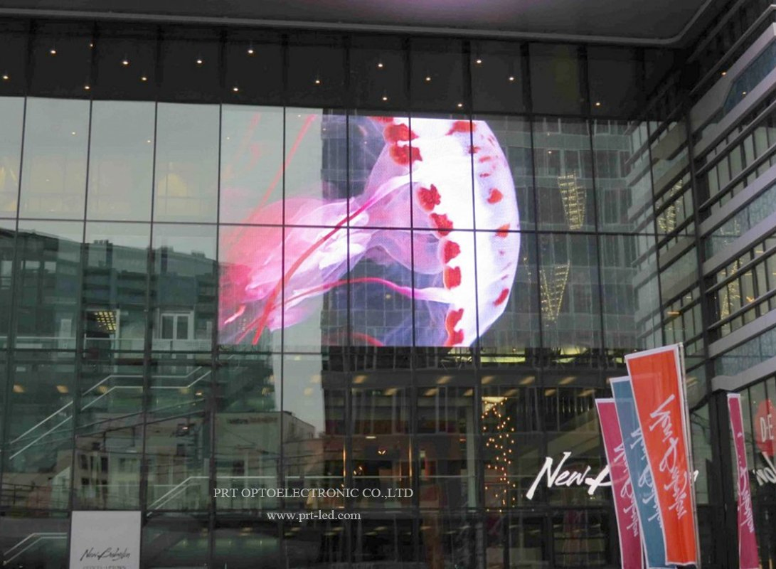 Full Color Glass Transparent LED Display for Outdoor Indoor Advertising (P3.9, P7.8)