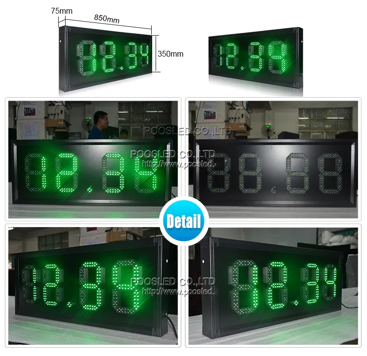 Good Quality 8888 Remote Control 7segment Digital LED Gas Price Signs for Petrol Station