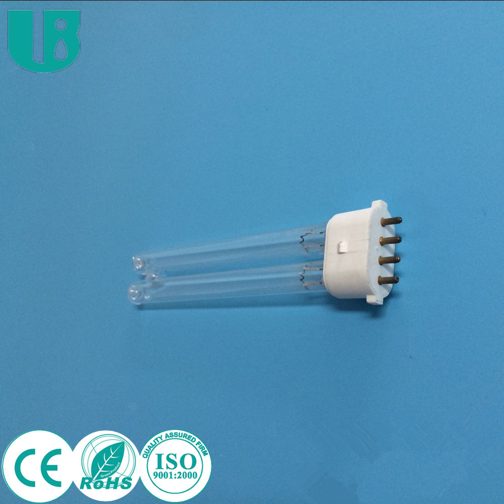 Gpl9w/4p 185nm UV Ozone Germicidal Lamp for HVAC System 9W 2g7 Room Air Purifier UV Lamp DC 12V