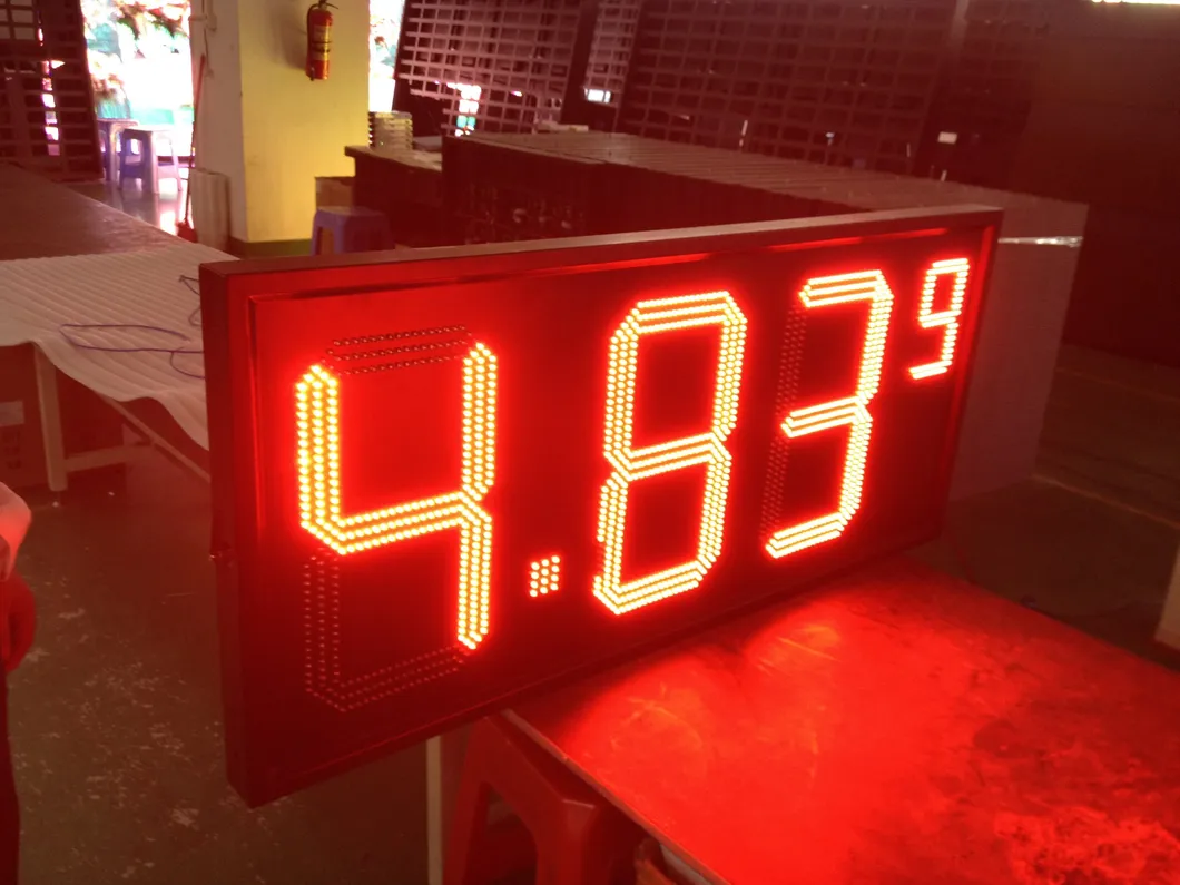 High Brightness 24 Inch Red 8888 Digital LED Gas Station Price Digital Panel Sign Board LED Gas Sign