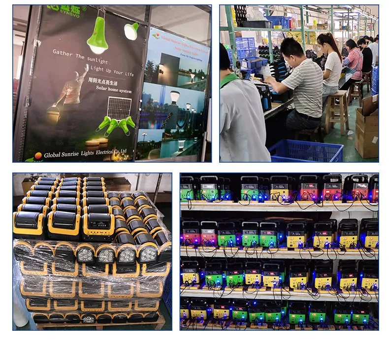 Home Camping Portable Solar Lighting System with MP3 FM Radio TF Function