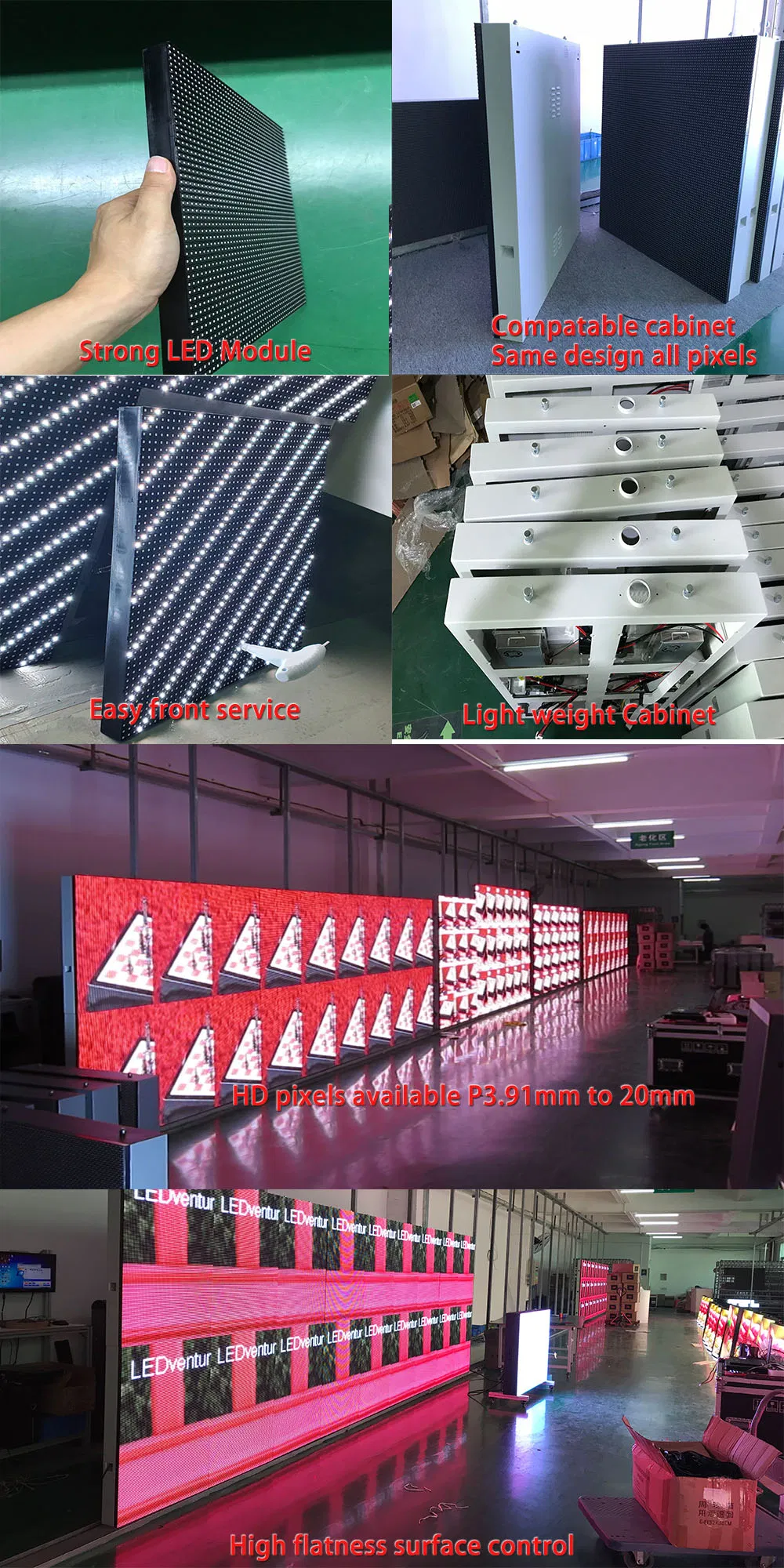 Hot Sale LED Panel P2.5 P3 P3.91 P4 P4.81 P5 P6 P8 P10 Full Color Indoor Outdoor Waterproof Rental Advertising Billboard Video Wall Curved Display Screen for 3D