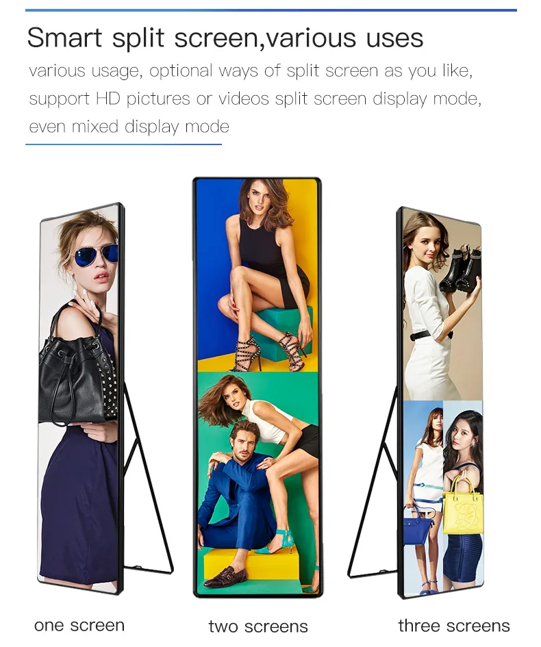 Indoor Advertising Screen P2 P2.5 P3 Full Color Poster LED Display