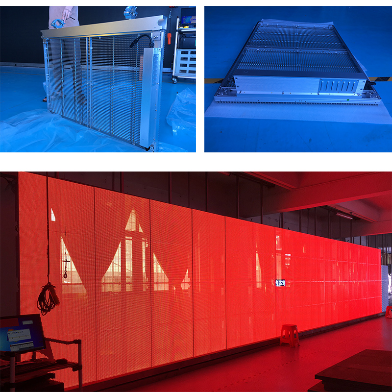 IP40 80% Transparency Rate Indoor LED Display for Glass Wall Mounting