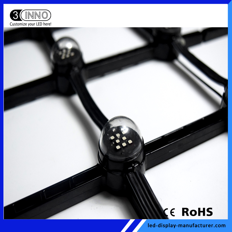 IP66 Soft Outdoor Building Facade Display LED Curtain Flexible LED Mesh Screen