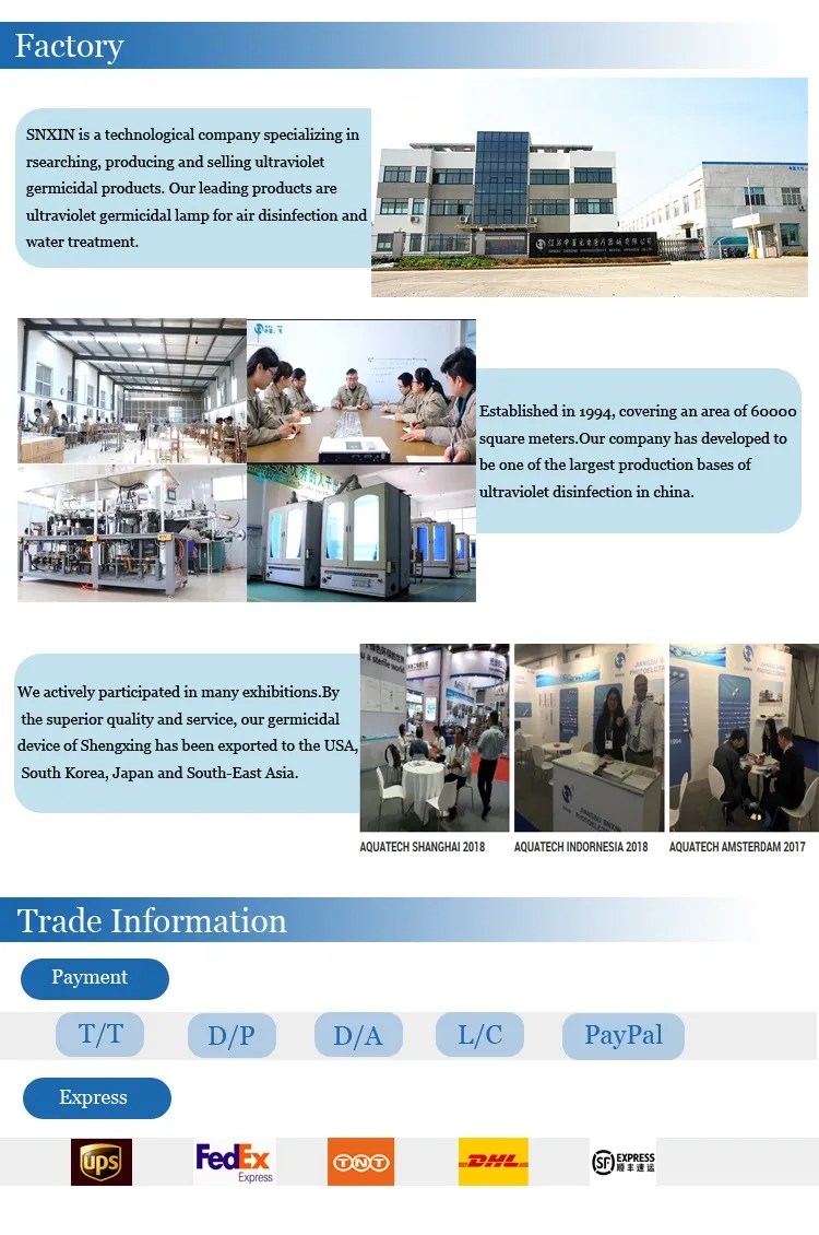 Jiangsu CE Rosh ISO Quartz Tube Small UV UVC Disinfection Sterilization Germicidal Lamp for Home