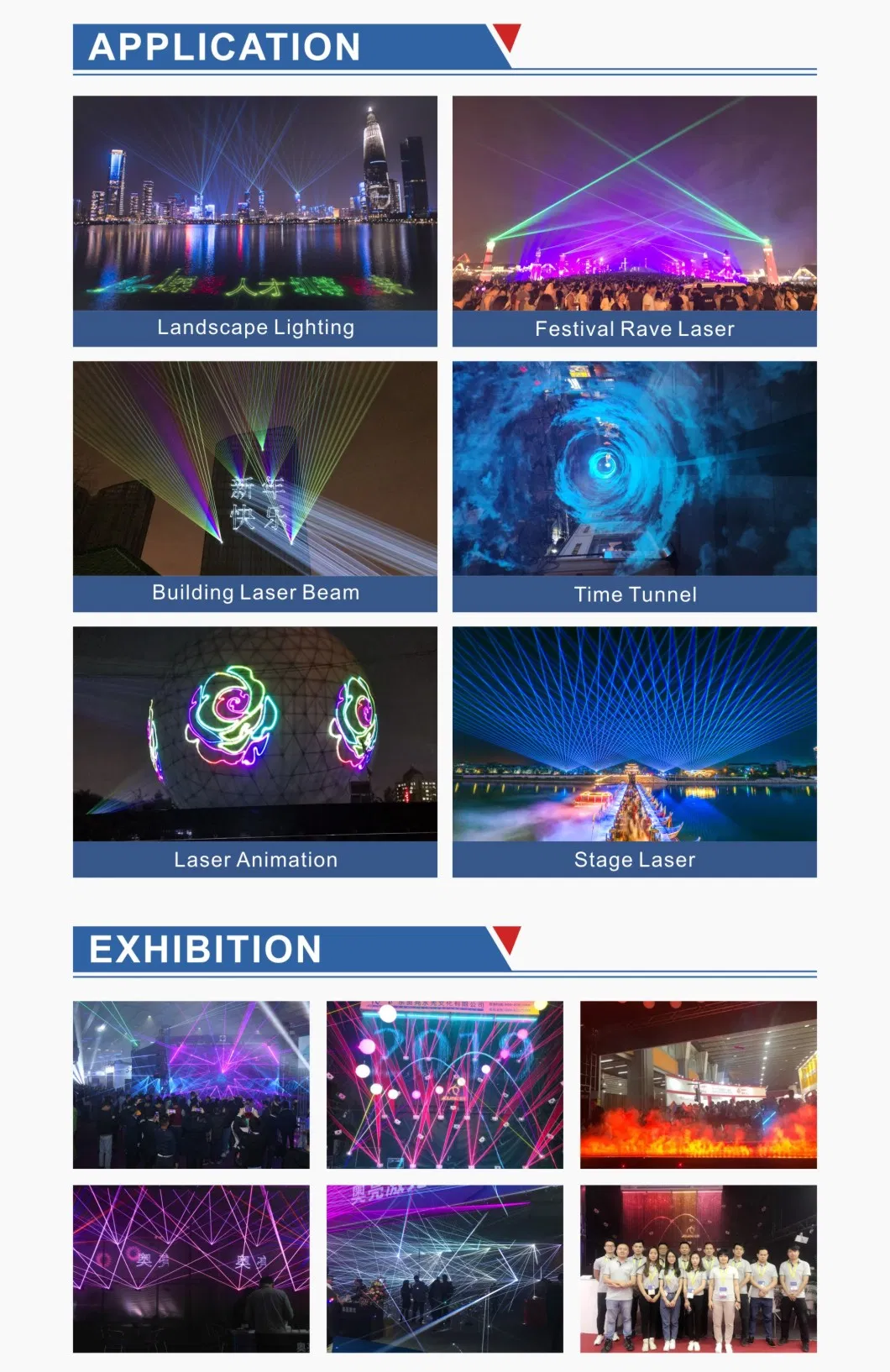 Landmark Laser Stage Lighting Waterproof RGB 61W Laser Light