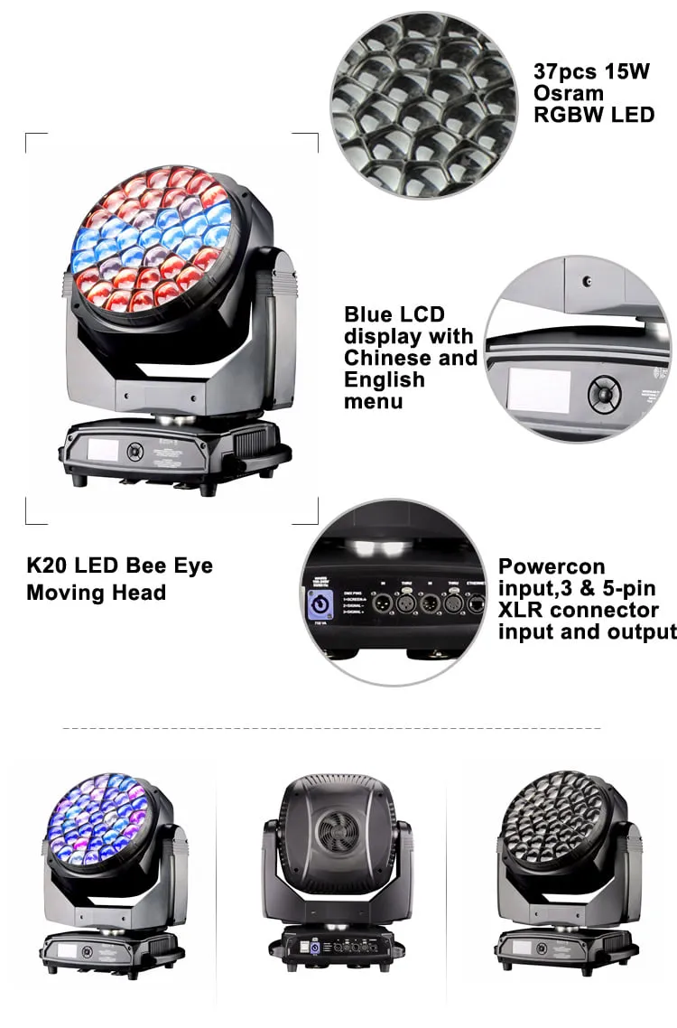 LED Effect Lights 37*15W K20 Beam LED Moving Head Light