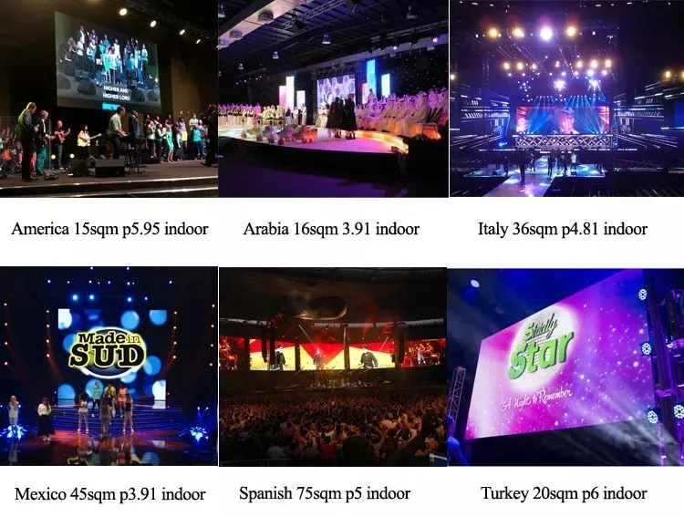 LED Video Wall Indoor Curved HD P3.91 Stage Rental LED Screen