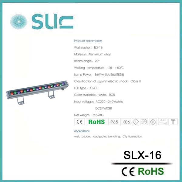 LED Wall Washer Bar Light 36W/46W Single Color and RGB