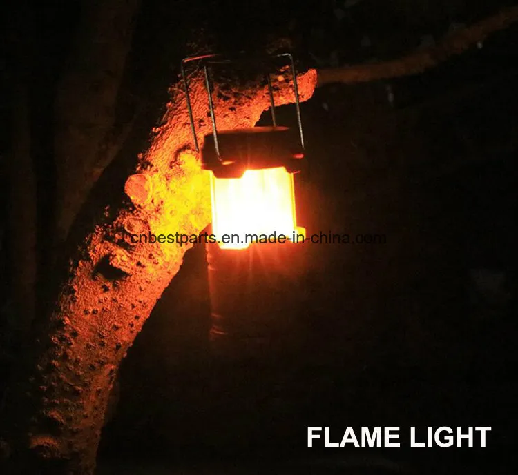 Multi Function Battery Model LED Retractable Flame Camping Lantern