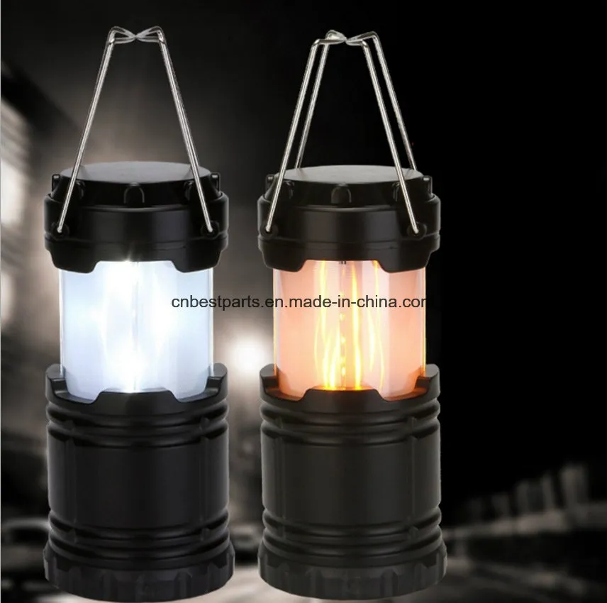 Multi Function Battery Model LED Retractable Flame Camping Lantern