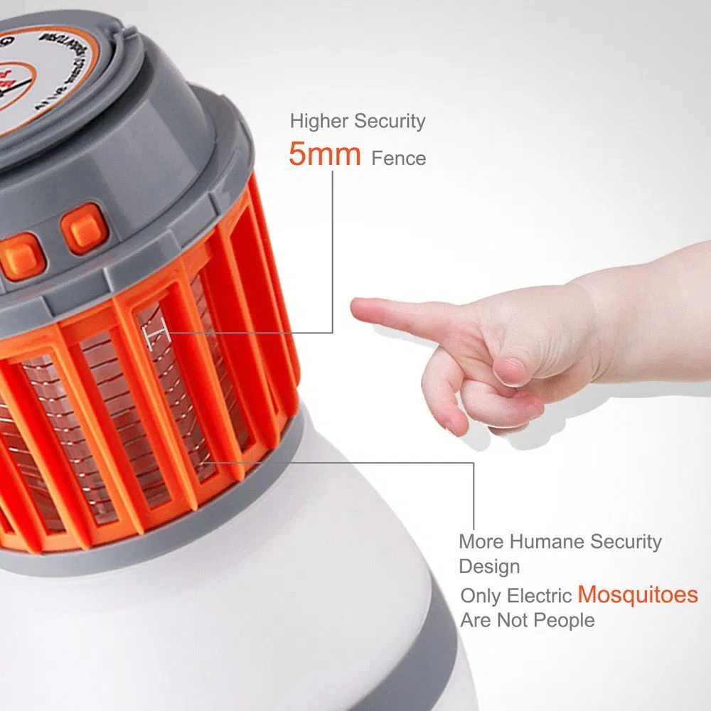 Newest 2 in 1 Waterproof Portable Rechargeable Mosquito Killer Lamp LED for Outdoor Camping, Travelling Lantern