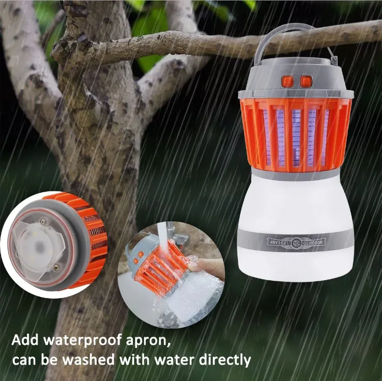 Newest 2 in 1 Waterproof Portable Rechargeable Mosquito Killer Lamp LED for Outdoor Camping, Travelling Lantern