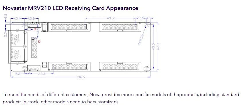 Novastar Mrv210 LED Receiving Card Mrv210-4/Mrv210-1 LED Display Controller