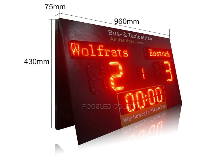 Outdoor Football LED Scoreboard LED Sport Scoreboard for Soccer 7segment LED Digit Football Scoreboard