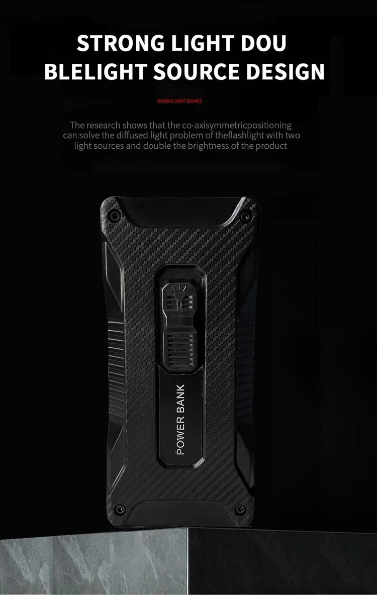 Outdoor Multi Function 2W Night Lamp Dual USB Rechargeable 4000mAh Power Bank LED Flashlight