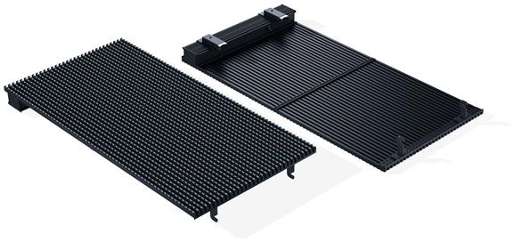 P15.625mm Outdoor Transparent LED Advertising Curtain Display