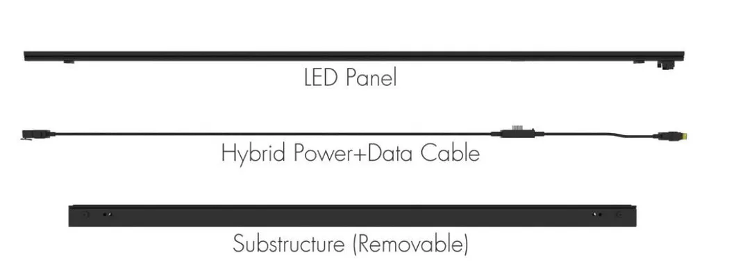 P15 LED Pixel Strip Linear Curtain Creative Display Like Barco Mistrip