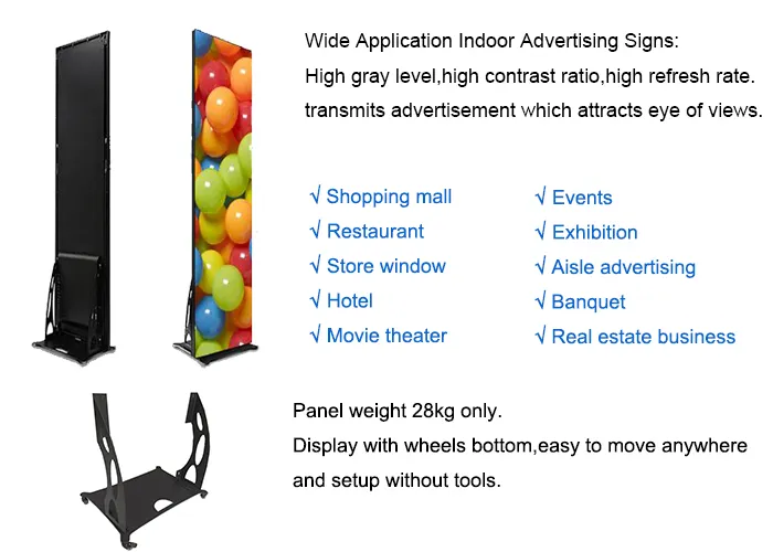 P2.5 Fine Pitch 1920 X 576mm Indoor LED Poster Screen for Shopping Mall