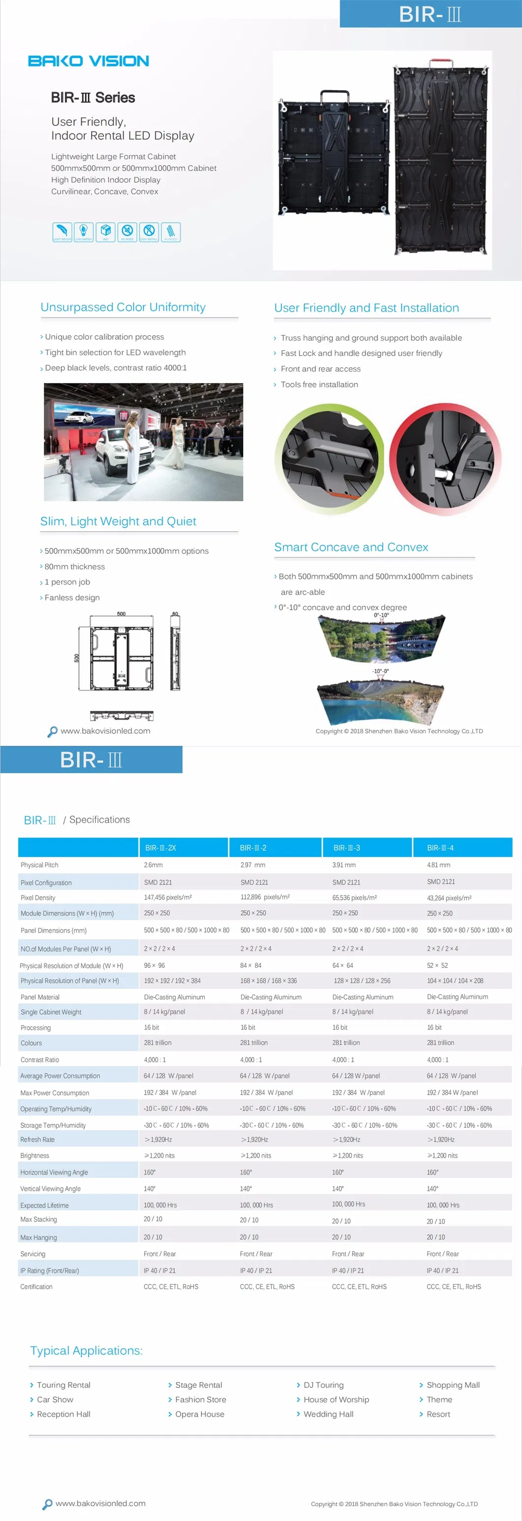 P2.6mm IP40 SMD LED Screen, Indoor Rental Full Color LED Display