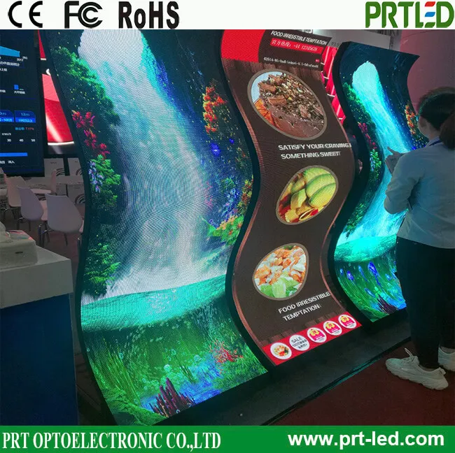 P2 P3 Curving LED Video Display Soft Screen Flexible LED Module