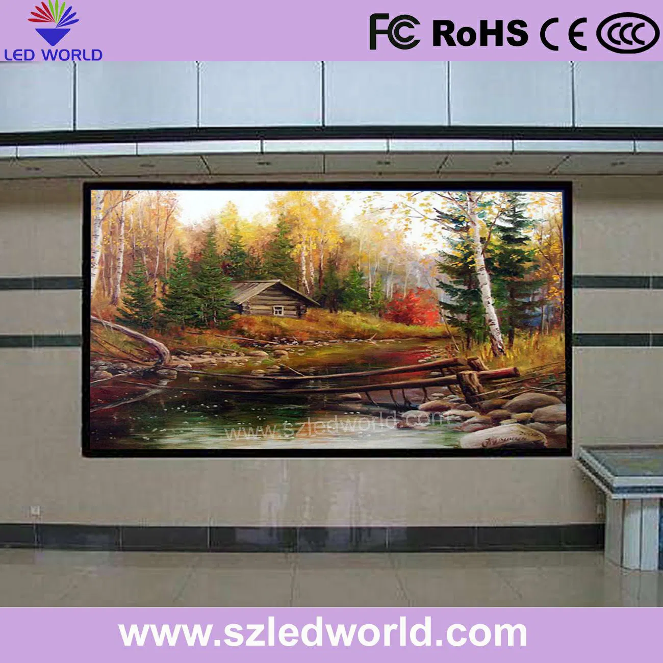 P3 576mm X 576mm Cabinet Indoor Fixed LED Display video Wall for Advertising